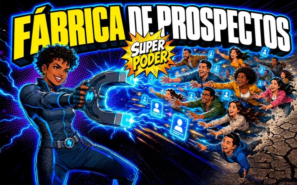 Heroína cómic con imán que atrae clientes ideales