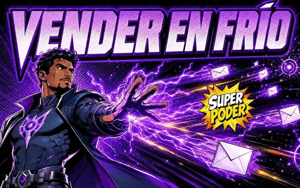Héroe cómic disparando mensajes como flechas guiadas a contactos